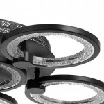 Люстра с ПДУ 71103/6BK LED 132Вт 3000-6000К диммер черный 51х51х10 см