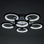 Люстра с ПДУ 71103/6BK LED 132Вт 3000-6000К диммер черный 51х51х10 см