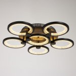 Люстра с ПДУ 71103/6BK LED 132Вт 3000-6000К диммер черный 51х51х10 см