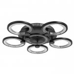 Люстра с ПДУ 71103/6BK LED 132Вт 3000-6000К диммер черный 51х51х10 см