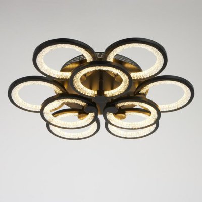 Люстра с ПДУ 71103/9BK LED 198Вт 3000-6000К диммер черный 59х59х10 см Люстра с ПДУ 71103/9BK LED 198Вт 3000-6000К диммер черный 59х59х10 см