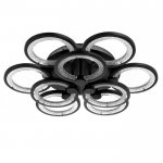 Люстра с ПДУ 71103/9BK LED 198Вт 3000-6000К диммер черный 59х59х10 см