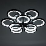 Люстра с ПДУ 71103/9BK LED 198Вт 3000-6000К диммер черный 59х59х10 см