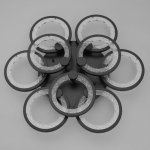 Люстра с ПДУ 71103/9BK LED 198Вт 3000-6000К диммер черный 59х59х10 см