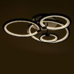 Люстра с ПДУ 71104/4BK LED 142Вт 3000-6000К диммер черный