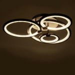 Люстра с ПДУ 71104/4BK LED 142Вт 3000-6000К диммер черный