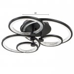 Люстра с ПДУ 71104/5BK LED 164Вт 3000-6000К диммер черный 71х71х13 см