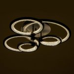 Люстра с ПДУ 71104/5BK LED 164Вт 3000-6000К диммер черный 71х71х13 см