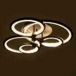 Люстра с ПДУ 71104/5BK LED 164Вт 3000-6000К диммер черный 71х71х13 см