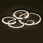 Люстра с ПДУ 71104/5BK LED 174Вт 3000-6000К диммер черный