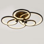 Люстра с ПДУ 71104/5BK LED 174Вт 3000-6000К диммер черный