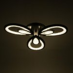 Люстра с ПДУ 71106/3BK LED 96Вт 3000-6000К диммер черный 55х55х10 см