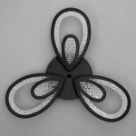 Люстра с ПДУ 71106/3BK LED 96Вт 3000-6000К диммер черный 55х55х10 см