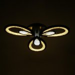 Люстра с ПДУ 71106/3BK LED 96Вт 3000-6000К диммер черный 55х55х10 см