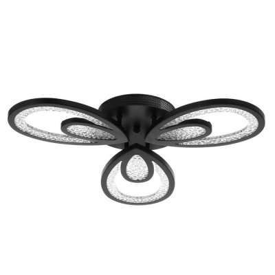 Люстра с ПДУ 71106/3BK LED 96Вт 3000-6000К диммер черный 55х55х10 см