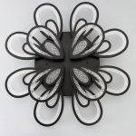 Люстра с ПДУ 71106/12BK LED 384Вт 3000-6000К диммер черный 78х78х13 см