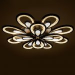 Люстра с ПДУ 71106/12BK LED 384Вт 3000-6000К диммер черный 78х78х13 см