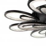 Люстра с ПДУ 71106/12BK LED 384Вт 3000-6000К диммер черный 78х78х13 см