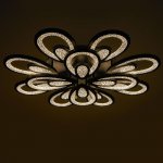 Люстра с ПДУ 71106/12BK LED 384Вт 3000-6000К диммер черный 78х78х13 см