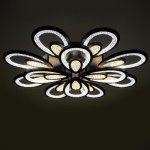 Люстра с ПДУ 71106/12BK LED 384Вт 3000-6000К диммер черный 78х78х13 см