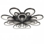 Люстра с ПДУ 71106/12BK LED 384Вт 3000-6000К диммер черный 78х78х13 см