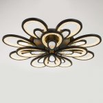 Люстра с ПДУ 71106/12BK LED 384Вт 3000-6000К диммер черный 78х78х13 см