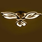 Люстра с ПДУ 71107/3BK LED 78Вт 3000-6000К диммер черный 60х60х10 см