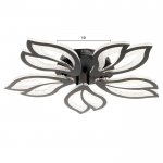 Люстра с ПДУ 71107/5BK LED 130Вт 3000-6000К диммер черный 64х64х10 см