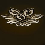 Люстра с ПДУ 71108/12BK LED 312Вт 3000-6000К диммер черный 82х82х13 см