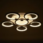 Люстра с ПДУ 71103/6WT LED 132Вт 3000-6000К диммер белый 51х51х10 см