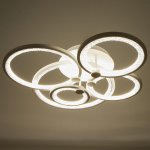 Люстра с ПДУ 71104/5WT LED 174Вт 3000-6000К диммер белый 67х67х13 см