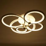 Люстра с ПДУ 71104/5WT LED 174Вт 3000-6000К диммер белый 67х67х13 см