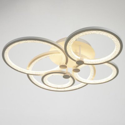 Люстра с ПДУ 71104/5WT LED 174Вт 3000-6000К диммер белый 67х67х13 см