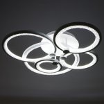 Люстра с ПДУ 71104/5WT LED 174Вт 3000-6000К диммер белый 67х67х13 см