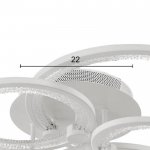 Люстра с ПДУ 71104/5WT LED 174Вт 3000-6000К диммер белый 67х67х13 см
