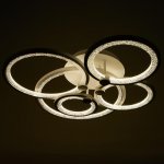 Люстра с ПДУ 71104/5WT LED 174Вт 3000-6000К диммер белый 67х67х13 см