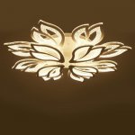 Люстра с ПДУ 71108/12WT LED 312Вт 3000-6000К диммер белый 82х82х13 см