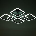 Люстра с ПДУ 59110/6BK LED 170Вт 3000-6000К диммер черный 106х74,5х13,5 см