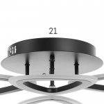 Люстра с ПДУ 59111/4BK LED 84Вт 3000-6000К диммер черный 61,5х38х7,5 см