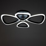 Люстра с ПДУ 59111/4BK LED 84Вт 3000-6000К диммер черный 61,5х38х7,5 см