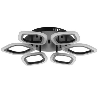 Люстра с ПДУ 59112/6 LED 96Вт 3000-6000К диммер черный 59,5х59,5х7,5 см Люстра с ПДУ 59112/6 LED 96Вт 3000-6000К диммер черный 59,5х59,5х7,5 см