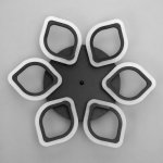 Люстра с ПДУ 59112/6 LED 96Вт 3000-6000К диммер черный 59,5х59,5х7,5 см