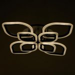 Люстра с ПДУ 59113/8 LED 168Вт 3000-6000К диммер черный 76х76х12 см