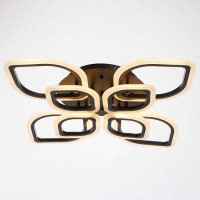 Люстра с ПДУ 59113/8 LED 168Вт 3000-6000К диммер черный 76х76х12 см