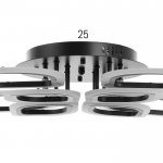 Люстра с ПДУ 59113/8 LED 168Вт 3000-6000К диммер черный 76х76х12 см