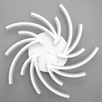 Люстра с ПДУ 59114/5 LED 160Вт 3000-6000К диммер белый 90х90х6 см