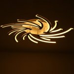 Люстра с ПДУ 59114/5 LED 160Вт 3000-6000К диммер белый 90х90х6 см