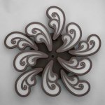 Люстра с ПДУ 59115/10 LED 240Вт 3000-6000К диммер черный 70х70 см