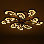 Люстра с ПДУ 59115/10 LED 240Вт 3000-6000К диммер черный 70х70 см