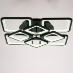 Люстра с ПДУ 59112/8BK LED 240Вт 3000-6000К диммер черный 55х55х10 см